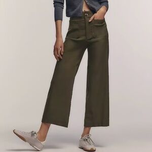 Anthropologie Maeve Colette Magic Fabric Crop Wide-Leg Pants